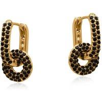 BIG METAL LONDON Women's Sirens Gems Huggies Earrings in Gold | Size: 2 cm