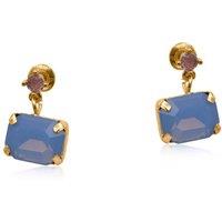 BIG METAL LONDON Women's Bellas Gems Stud Earrings in Blue | Size: 2 cm