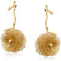 BIG METAL LONDON Women's Siena End Of Summer Bunch Of Flowers Earrings in Gold | Size: 7 cm