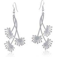 BIG METAL LONDON Women's Siena Dream Of Love Dangle Earrings in Silver | Size: 7 cm