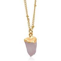 BIG METAL LONDON Women's Beatrice Dream Stone Necklace in Pink | Size: 45 cm