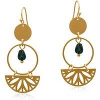 BIG METAL LONDON Women's Delphi Priestess Statement Earrings in Gold | Size: 6 cm