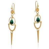 BIG METAL LONDON Women's Delphi Moon Ritual Statement Earrings in Gold | Size: 6 cm