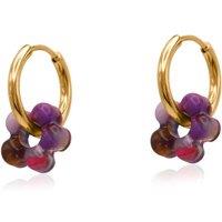 BIG METAL LONDON Women's Sonya Petite Resin Huggies Earrings in Purple | Size: 2 cm
