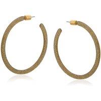 BIG METAL LONDON Women's Emmauela Resin Statement Hoop Earrings in Yellow | Size: 5 cm