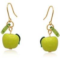 BIG METAL LONDON Women's Apple Tiny Drop Earrings in Yellow | Size: 4 cm