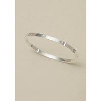 Jon Richard Women's Sterling Silver Plated Waterproof Clover Bangle