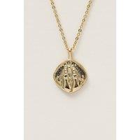 Jon Richard Women's Gold Plated Molten Horoscope Pendant - Gemini