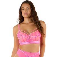 Playful Promises Women's Eddie Neon Pink Crossover 'Balconette Bra' | Size: 42DD