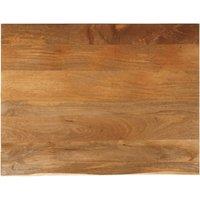 Berkfield Home Table Top Live Edge 100x80x3.8 cm Solid Wood Mango in Brown