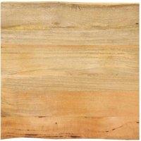 Berkfield Home Table Top 60x60x3.8 cm Live Edge Solid Wood Mango in Brown