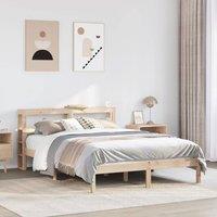 Berkfield Home Bed Frame without Mattress 140x190 cm Solid Wood Pine in Brown