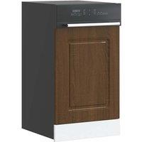 Berkfield Home Dishwasher Panel Kalmar Brown Oak 45x1.5x67 cm Engineered Wood in Brown