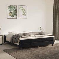 Berkfield Home Box Spring Bed Frame Black 180x200 cm Super King Velvet