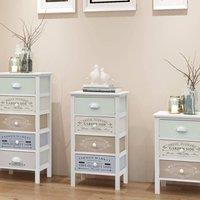 Berkfield Home French Storage Cabinet 4 Drawers Wood in White
