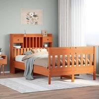 Berkfield Home Bed Frame without Mattress Wax Brown 135x190 cm Solid Wood Pine