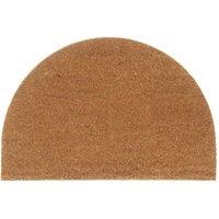 Berkfield Home Door Mat Natural Half Round 60x90 cm Tufted Coir in Brown