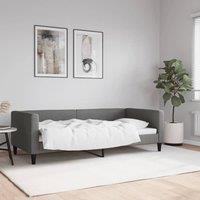 Berkfield Home Day Bed Dark Grey 90x190 cm Fabric