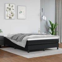 Berkfield Home Box Spring Bed Frame Black 135x190 cm Double Faux Leather