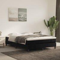 Berkfield Home Box Spring Bed Frame Black 135x190 cm Double Velvet