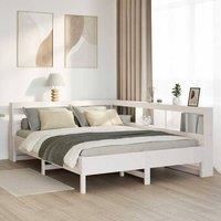 Berkfield Home Bookcase Bed without Mattress White 140x200 cm Solid Wood Pine