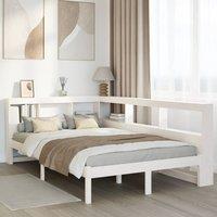 Berkfield Home Bookcase Bed without Mattress White 120x190 cm Solid Wood Pine