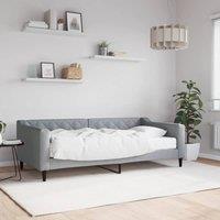 Berkfield Home Daybed with Mattress Light Grey 90x190 cm Fabric