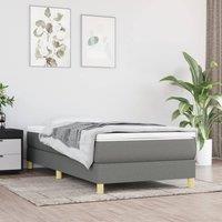 Berkfield Home Box Spring Bed Frame Dark Grey 90x190 cm Single Fabric