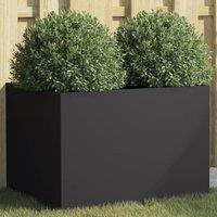 Berkfield Home Planter Black 62x47x46 cm Steel | Size: 62 x 47 x 46 cm