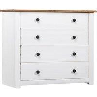 Berkfield Home Side Cabinet White 80x40x73 cm Pine Panama Range | Size: 80 x 40 x 73 cm