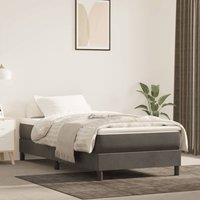 Berkfield Home Bed Frame without Mattress Dark Grey Single Velvet (UK/IE/FI/NO only)