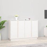 Berkfield Home Sideboard White 120x35x80 cm Solid Wood Pine | Size: 120 x 35 x 80 cm