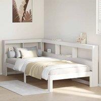 Berkfield Home Bookcase Bed without Mattress White 90x200 cm Solid Wood Pine