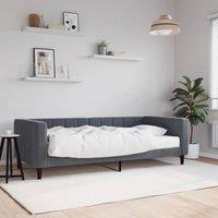 Berkfield Home Daybed with Mattress Dark Grey 90x190 cm Velvet