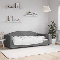Berkfield Home Day Bed Dark Grey 90x190 cm Fabric