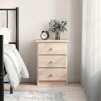 Berkfield Home Bedside Cabinet ALTA 41x35x55 cm Solid Wood Pine in Brown | Size: 41 x 35 x 55 cm