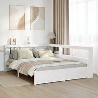 Berkfield Home Bookcase Bed without Mattress White 140x190 cm Solid Wood Pine