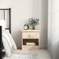 Berkfield Home Bedside Cabinet ALTA 43x35x40.5 cm Solid Wood Pine in Brown