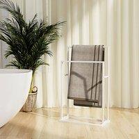Berkfield Home Freestanding Towel Rack White 48x24x78.5 cm Iron