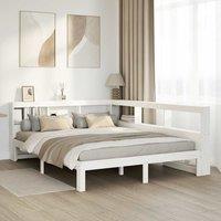 Berkfield Home Bookcase Bed without Mattress White 140x190 cm Solid Wood Pine