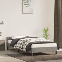 Berkfield Home Bed Frame with Headboard Light Grey 90x190cm Single Velvet