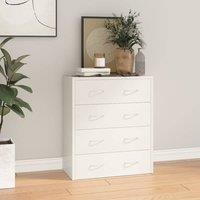 Berkfield Home Sideboard with 4 Drawers 60x30.5x71 cm High Gloss White