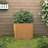 Berkfield Home Planter 42x40x39 cm Corten Steel in Brown | Size: 42 x 40 x 39 cm