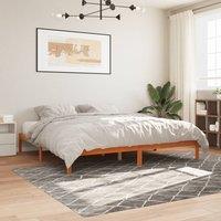 Berkfield Home Bed Frame without Mattress Wax Brown 180x200 cm Super King Solid Wood Pine