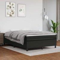 Berkfield Home Box Spring Bed Frame Black 135x190 cm Double Faux Leather