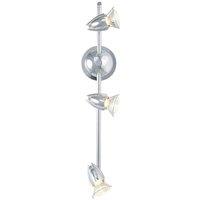 Netlighting Habo On Linear Bar 3 Light GU10 Polished Chrome in Grey