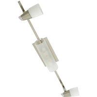 Netlighting Anna On Linear Bar 4 Light G9 Satin ChromeOpal & Frosted Glass in Grey