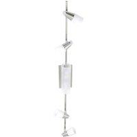 Netlighting Anna On Linear Bar 6 Light G9 Satin ChromeOpal & Frosted Glass in Grey