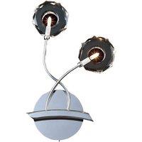 Netlighting Izona Wall Lamp 2 Light G4 Polished Chrome NOT LEDCFL Compatible in Grey