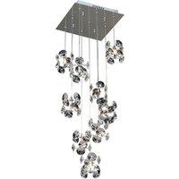 Netlighting Nico Pendant 9 Light G4 Polished ChromeCrystal NOT LEDCFL Compatible in Grey